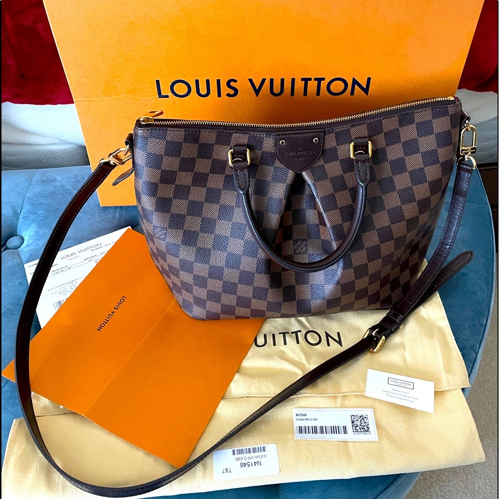💯 authentic Louis Vuitton Siena MM Damier Ebene Made in France